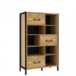 Regał Oriental Tree HUDR424 Dąb Bartex / czarny Forte