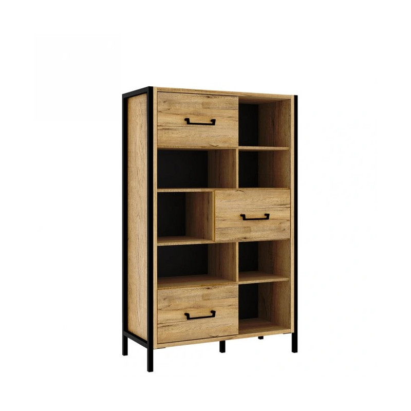 Regał Oriental Tree HUDR424 Dąb Bartex / czarny Forte