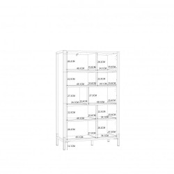 Regał Oriental Tree HUDR424 Dąb Bartex / czarny Forte