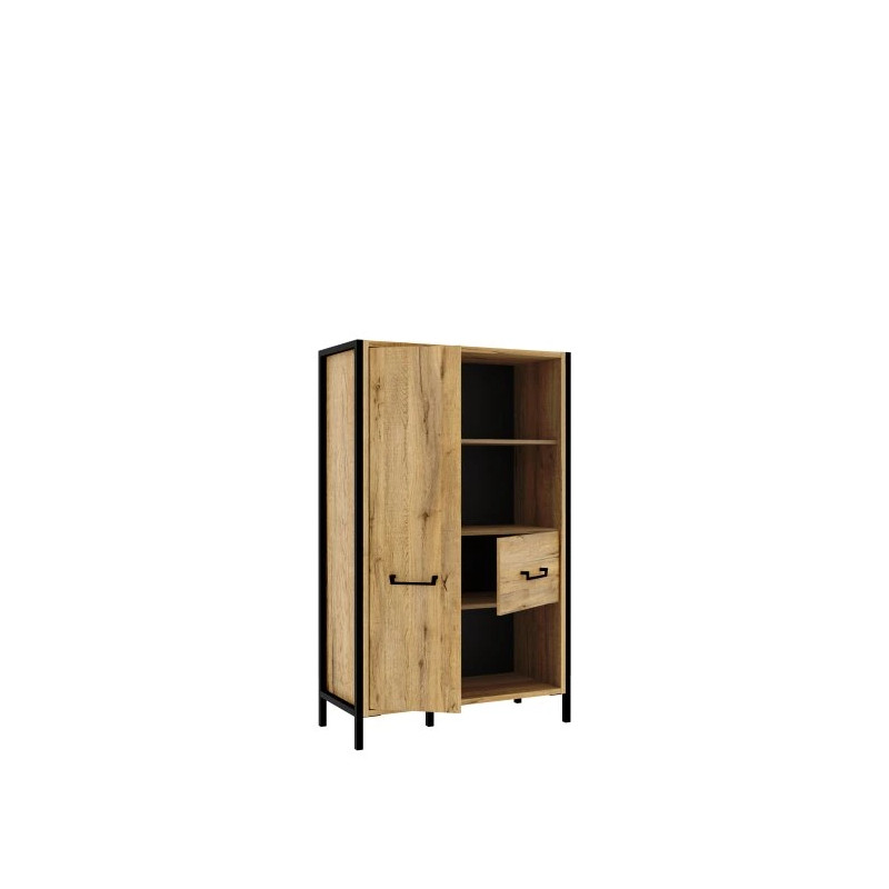 Regał Oriental Tree HUDR422R Dąb Bartex / czarny Forte