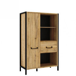 Regał Oriental Tree HUDR422R Dąb Bartex / czarny Forte