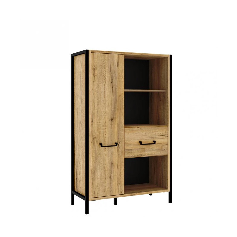Regał Oriental Tree HUDR422R Dąb Bartex / czarny Forte