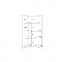 Regał Oriental Tree HUDR422R Dąb Bartex / czarny Forte