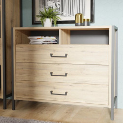 Komoda Oriental Tree HUDK212 Dąb Bartex / czarny Forte