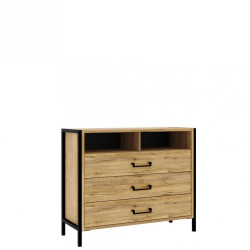 Komoda Oriental Tree HUDK212 Dąb Bartex / czarny Forte