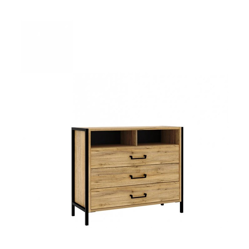 Komoda Oriental Tree HUDK212 Dąb Bartex / czarny Forte