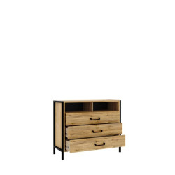 Komoda Oriental Tree HUDK212 Dąb Bartex / czarny Forte