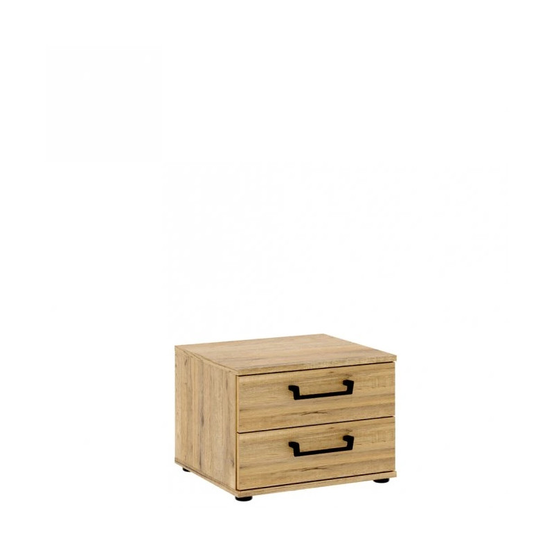 Szafka nocna Oriental Tree 2S Dąb Bartex / czarny Forte