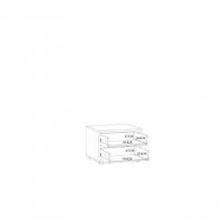Szafka nocna Oriental Tree 2S Dąb Bartex / czarny Forte