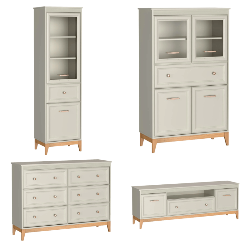 Zestaw Mebli Do Salonu WINDSOR 1 Kaszmirowy Elegancki Zestaw Mebli Do Salonu WINDSOR 1 Kaszmirowy Elegancki