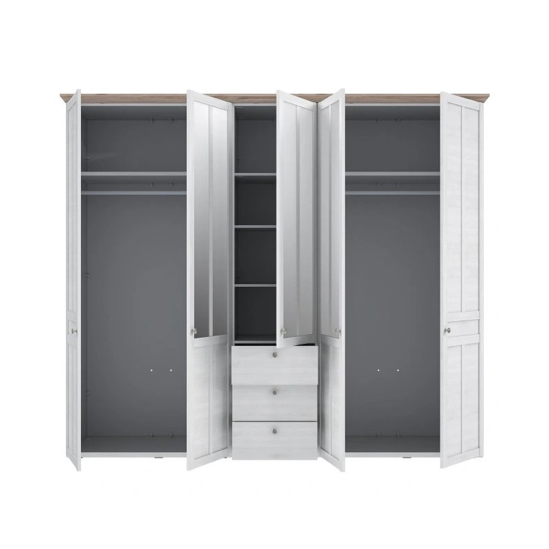 Szafa ubraniowa Illopa TIQS851S Dąb Śnieżny / Dąb Nelson Forte