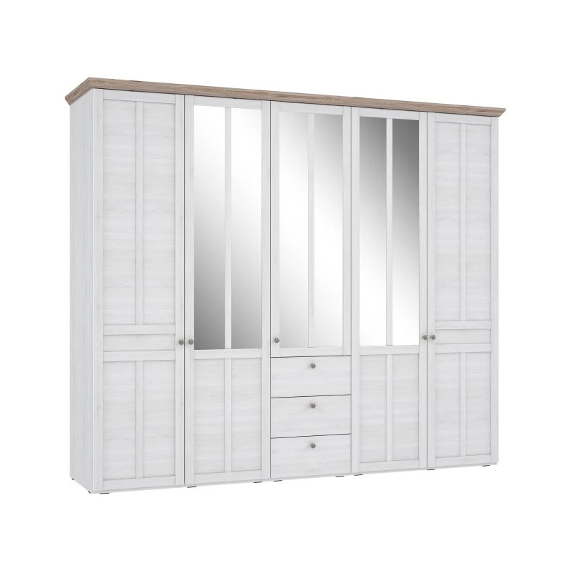 Szafa ubraniowa Illopa TIQS851S Dąb Śnieżny / Dąb Nelson Forte