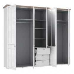 Szafa ubraniowa Illopa TIQS851S Dąb Śnieżny / Dąb Nelson Forte