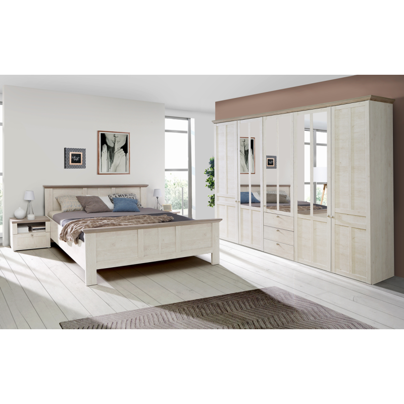 Szafa ubraniowa Illopa TIQS851S Dąb Śnieżny / Dąb Nelson Forte