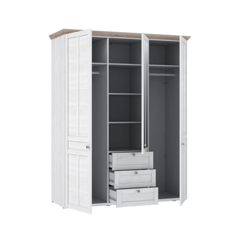 Szafa ubraniowa Illopa TIQS833S1 Dąb Śnieżny / Dąb Nelson Forte