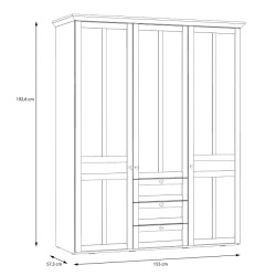 Szafa ubraniowa Illopa TIQS833S1 Dąb Śnieżny / Dąb Nelson Forte