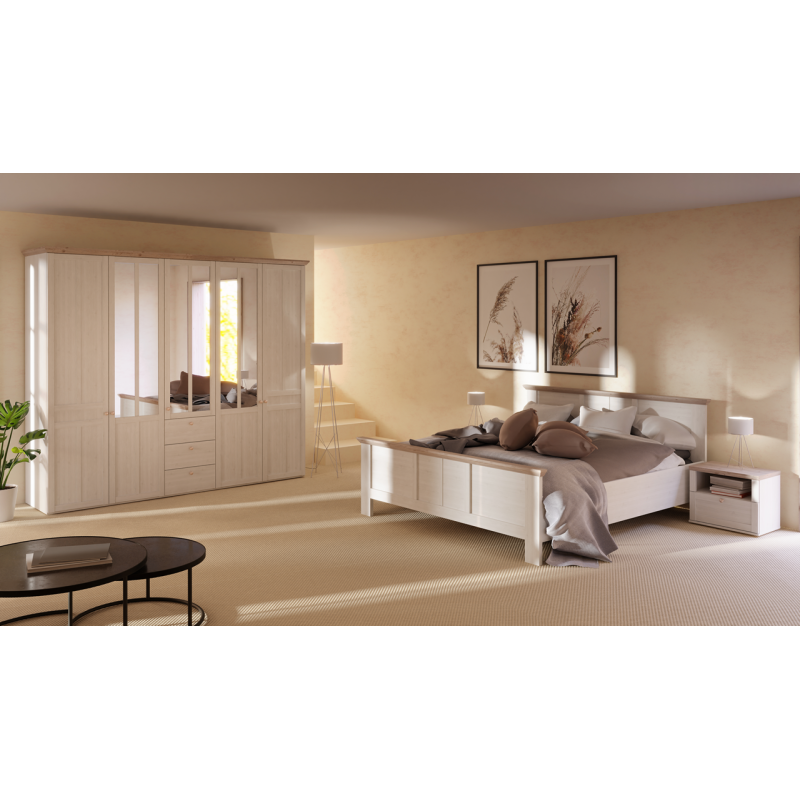 Szafa ubraniowa Iloppa TIQS823 Dąb Śnieżny / Dąb Nelson Forte