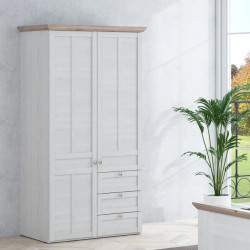 Szafa ubraniowa Iloppa TIQS823 Dąb Śnieżny / Dąb Nelson Forte