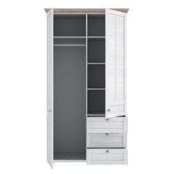 Szafa ubraniowa Iloppa TIQS823 Dąb Śnieżny / Dąb Nelson Forte