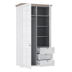 Szafa ubraniowa Iloppa TIQS823 Dąb Śnieżny / Dąb Nelson Forte