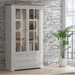 Witryna Iloppa L/P TIQV722B Dąb Śnieżny / Dąb Nelson Forte