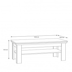 Stolik kawowy Iloppa EPLT501-J99 Dąb śnieżny / Dąb Nelson Forte