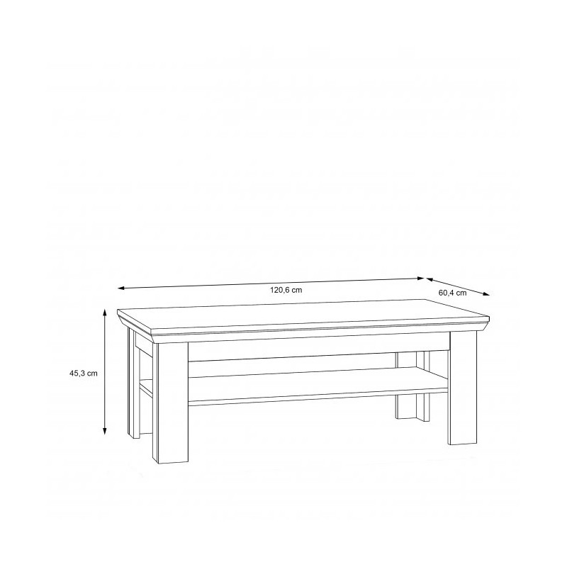 Stolik kawowy Iloppa EPLT501-J99 Dąb śnieżny / Dąb Nelson Forte
