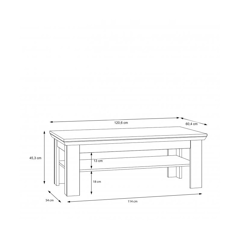 Stolik kawowy Iloppa EPLT501-J99 Dąb śnieżny / Dąb Nelson Forte