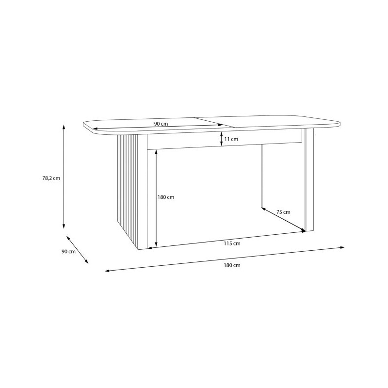 Stół rozkładany Jytana TBLT7128 Dąb Riva Meble Forte