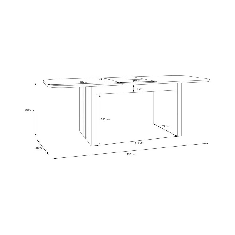 Stół rozkładany Jytana TBLT7128 Dąb Riva Meble Forte