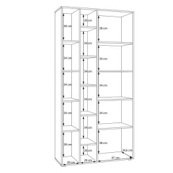 Regał Jytana TNLR701 Dąb Riva Meble Forte Regał Jytana TNLR701 Dąb Riva Meble Forte
