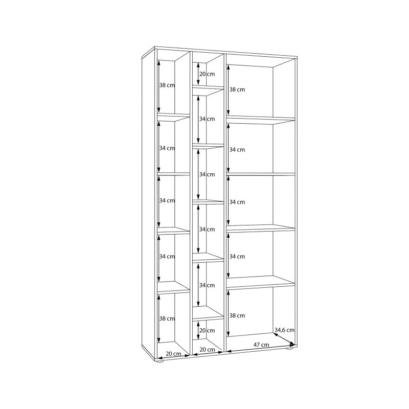 Regał Jytana TNLR701 Dąb Riva Meble Forte