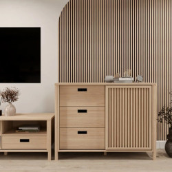 Komoda z lamelami Jytana JTNK221R-D129 Dąb Riva Meble Forte