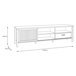 Szafka RTV Jytana JTNT133 Dąb Riva Meble Forte