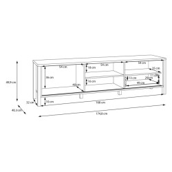 Szafka RTV Jytana JTNT133 Dąb Riva Meble Forte