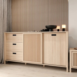 Komoda z lamelami Jytana JTNK233R Dąb Riva Meble Forte