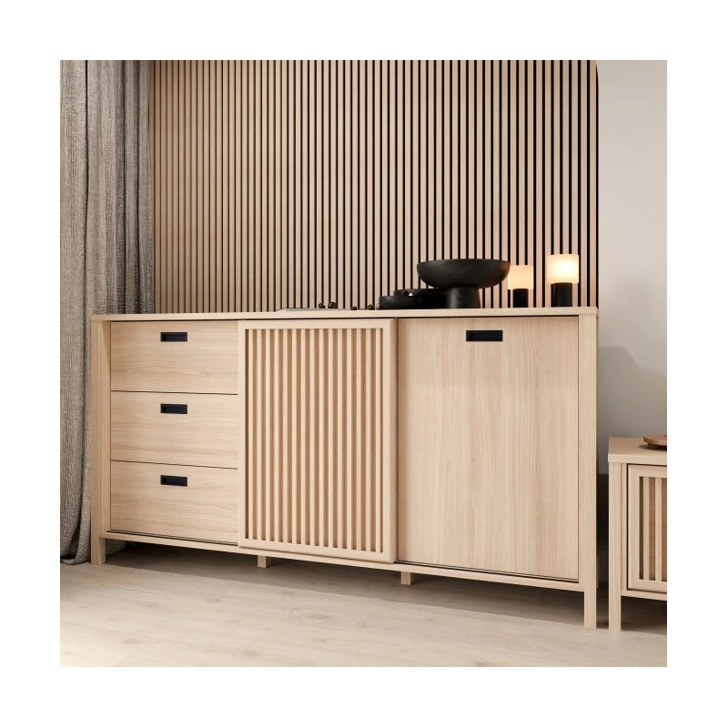 Komoda z lamelami Jytana JTNK233R Dąb Riva Meble Forte