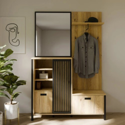 Przedpokój Jytana JTND01L Dąb Mauvella / Czarny Meble Forte