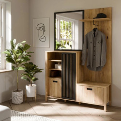 Przedpokój Jytana JTND01L Dąb Mauvella / Czarny Meble Forte