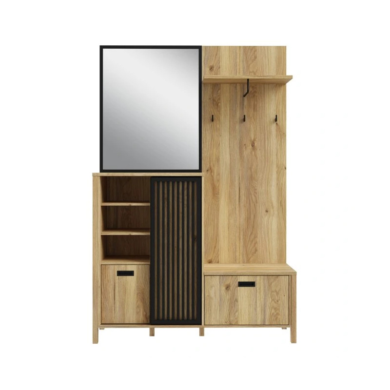 Przedpokój Jytana JTND01L Dąb Mauvella / Czarny Meble Forte