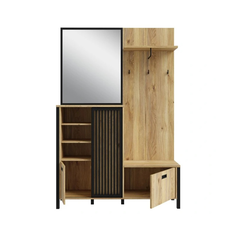 Przedpokój Jytana JTND01L Dąb Mauvella / Czarny Meble Forte