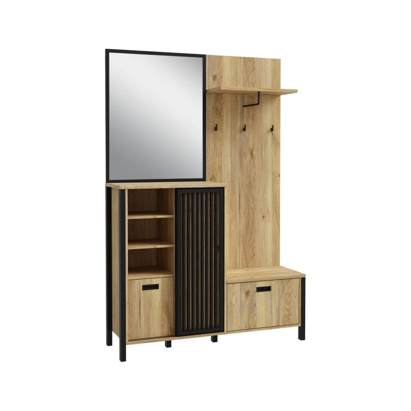 Przedpokój Jytana JTND01L Dąb Mauvella / Czarny Meble Forte