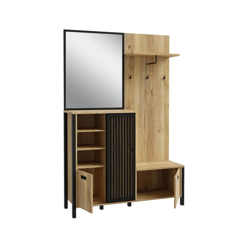 Przedpokój Jytana JTND01L Dąb Mauvella / Czarny Meble Forte