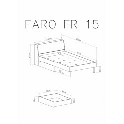 Łóżko do pokoju młodzieżowego Faro FR15 Biały Lux / Dąb Artisan