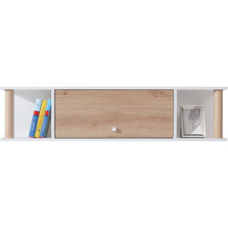 Półka wisząca Faro FR12 Biały Lux / Dąb Artisan / Szary Meblar