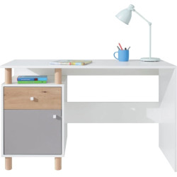 Biurko Faro FR9 Biały Lux / Dąb Artisan / Szary Meblar