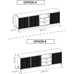 Komoda RTV Mosano LUSF102 Dąb Cremona/Kaszmir Meble Wójcik Komoda RTV Mosano LUSF102 Dąb Cremona/Kaszmir Meble Wójcik