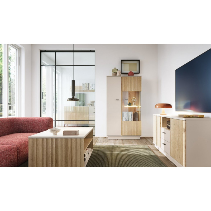 Komoda RTV Mosano LUSF102 Dąb Cremona/Kaszmir Meble Wójcik