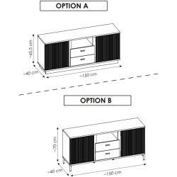 Komoda RTV Mosano LUSF101 Dąb Cremona/Kaszmir Meble Wójcik Komoda RTV Mosano LUSF101 Dąb Cremona/Kaszmir Meble Wójcik