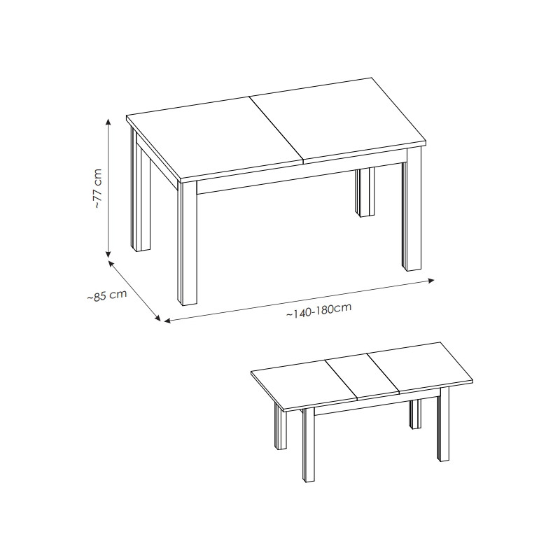 Stół rozkładany Mosano MWST13 Dąb Cremona Meble Wójcik